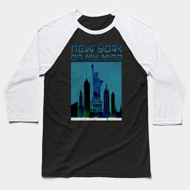 i love newyork t-shirt Baseball T-Shirt by adouniss